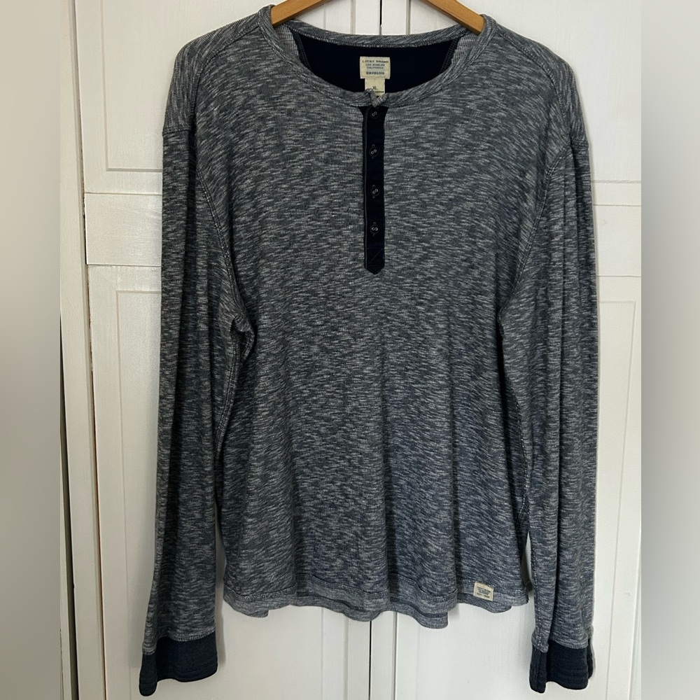 Lucky Brand Men’s XL Long Sleeve Vintage Henley Pullover - Picture 6 of 12